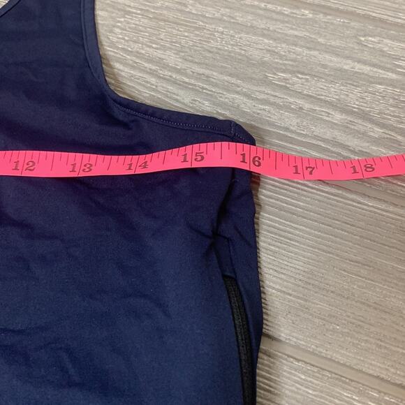 Spanx Transformation Top Tank side zip blue black Sz M - Picture 4 of 8